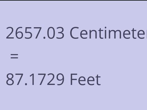 2657.03 CM TO FEET