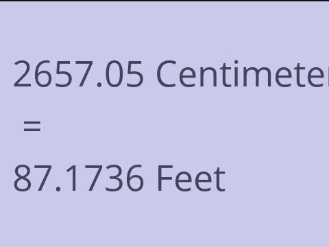 2657.05 CM TO FEET