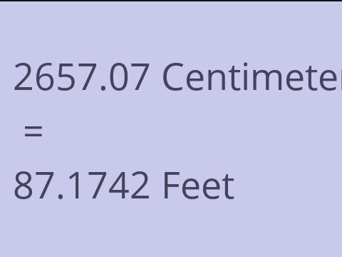 2657.07 CM TO FEET