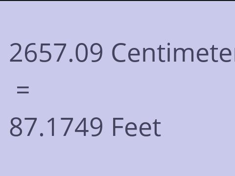 2657.09 CM TO FEET