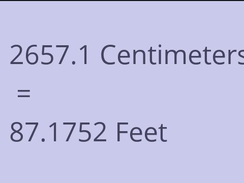 2657.1 CM TO FEET