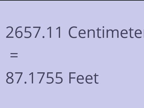2657.11 CM TO FEET