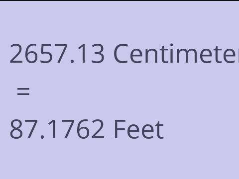 2657.13 CM TO FEET
