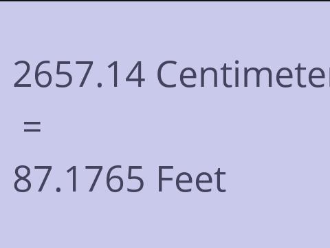 2657.14 CM TO FEET