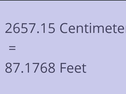 2657.15 CM TO FEET