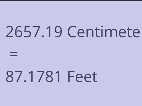 2657.19 CM TO FEET