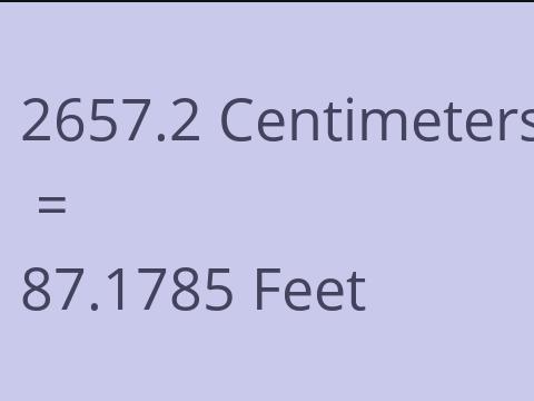 2657.2 CM TO FEET