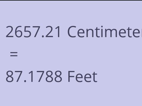 2657.21 CM TO FEET