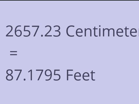 2657.23 CM TO FEET