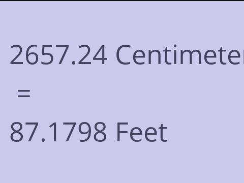 2657.24 CM TO FEET