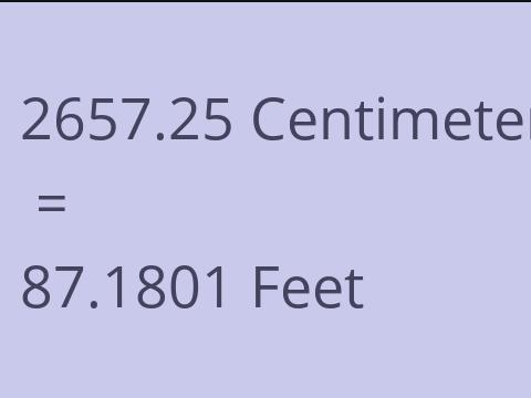 2657.25 CM TO FEET