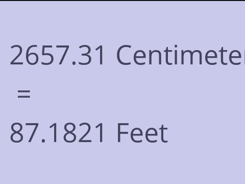 2657.31 CM TO FEET