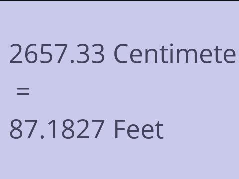2657.33 CM TO FEET