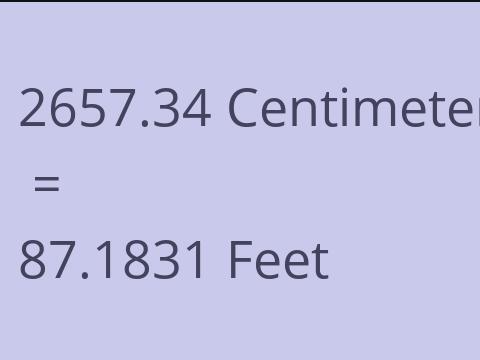 2657.34 CM TO FEET