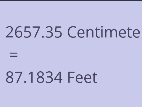 2657.35 CM TO FEET