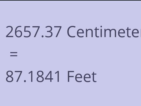 2657.37 CM TO FEET