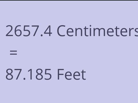 2657.4 CM TO FEET