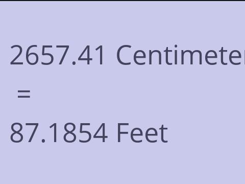 2657.41 CM TO FEET