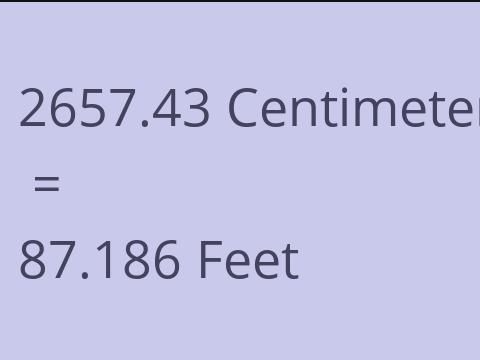 2657.43 CM TO FEET