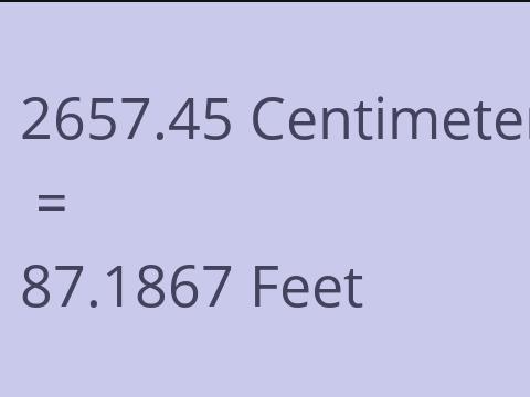 2657.45 CM TO FEET