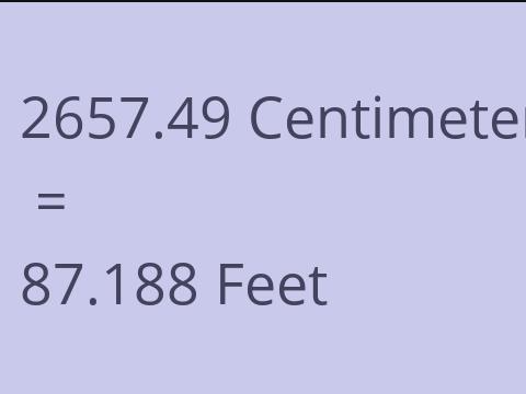 2657.49 CM TO FEET
