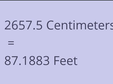 2657.5 CM TO FEET
