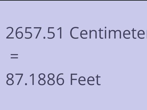 2657.51 CM TO FEET