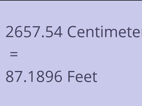 2657.54 CM TO FEET
