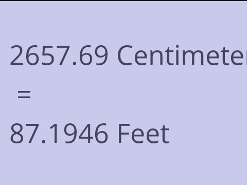 2657.69 CM TO FEET
