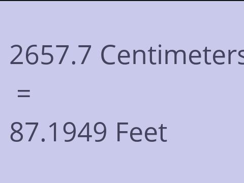 2657.7 CM TO FEET
