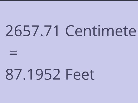 2657.71 CM TO FEET