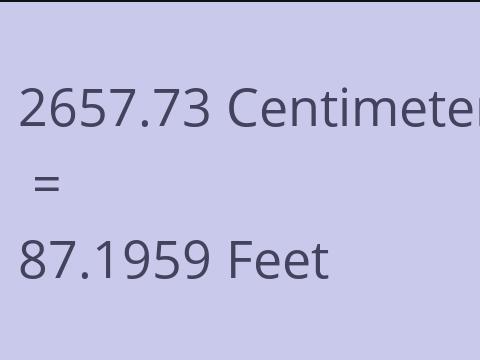 2657.73 CM TO FEET