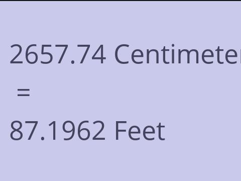 2657.74 CM TO FEET