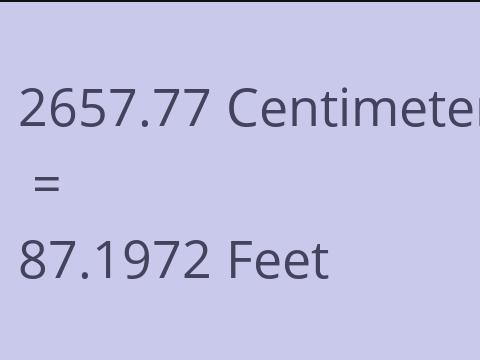 2657.77 CM TO FEET