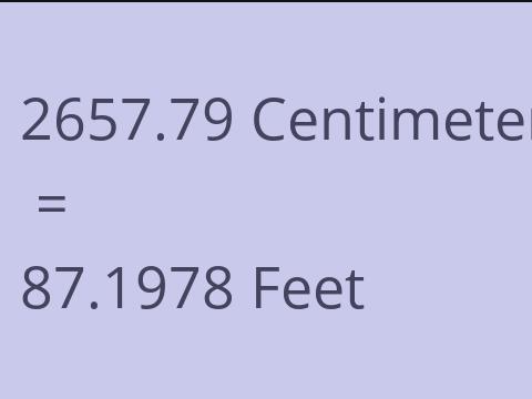 2657.79 CM TO FEET