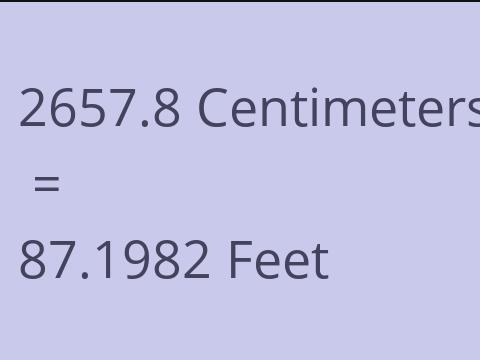 2657.8 CM TO FEET