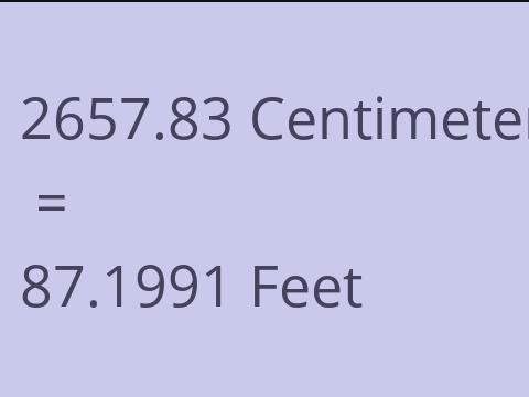 2657.83 CM TO FEET