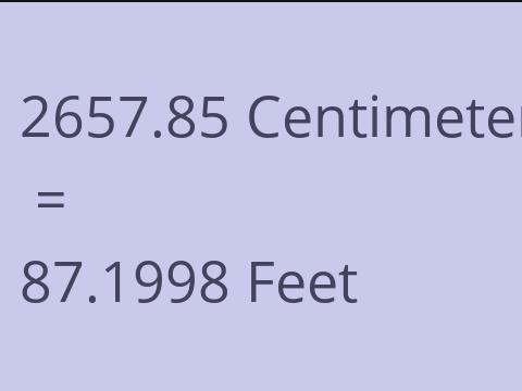 2657.85 CM TO FEET