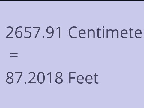 2657.91 CM TO FEET
