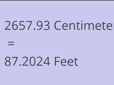2657.93 CM TO FEET