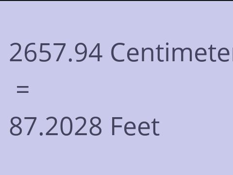 2657.94 CM TO FEET