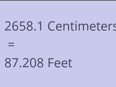 2658.1 CM TO FEET