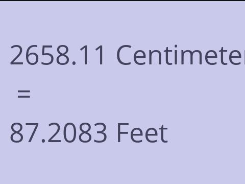 2658.11 CM TO FEET