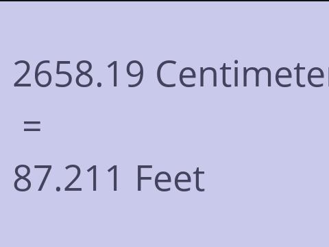 2658.19 CM TO FEET