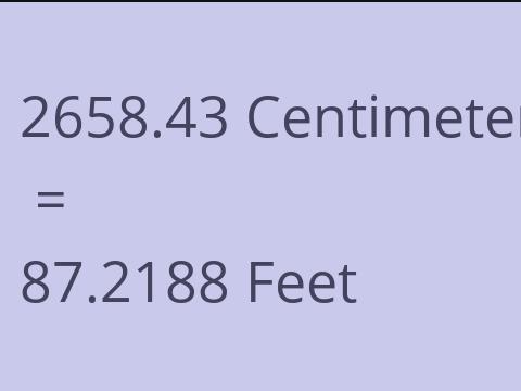 2658.43 CM TO FEET