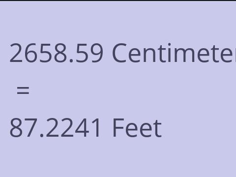 2658.59 CM TO FEET