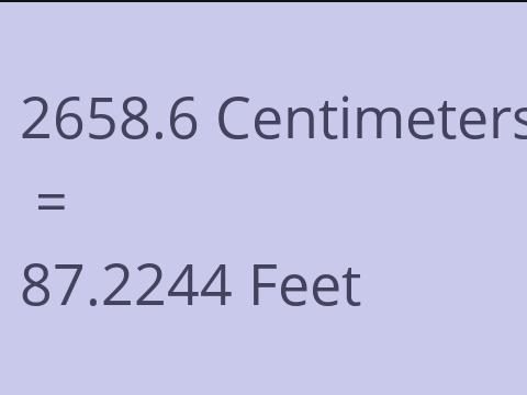 2658.6 CM TO FEET