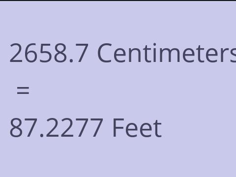 2658.7 CM TO FEET