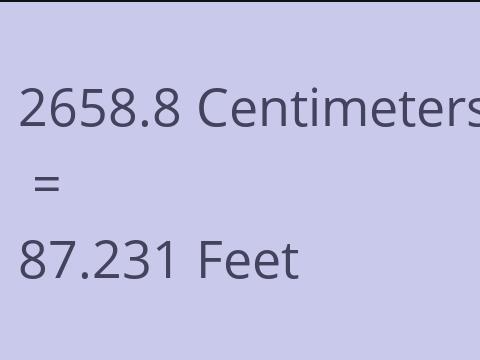 2658.8 CM TO FEET