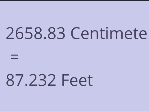 2658.83 CM TO FEET